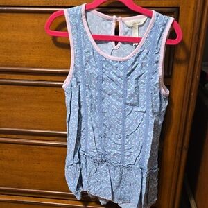 Matilda Jane Abbie Girls Ruffled Flounce Sleeveless Top Size 12